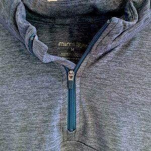 Marine Layer Sport Quarter Zip Charcoal Grey Running Men's Size Medium